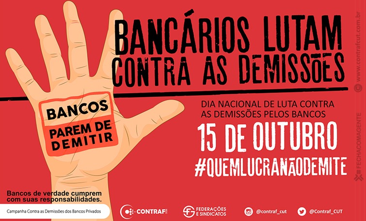 BANCÁRIOS PROTESTAM CONTRA DEMISSÕES img