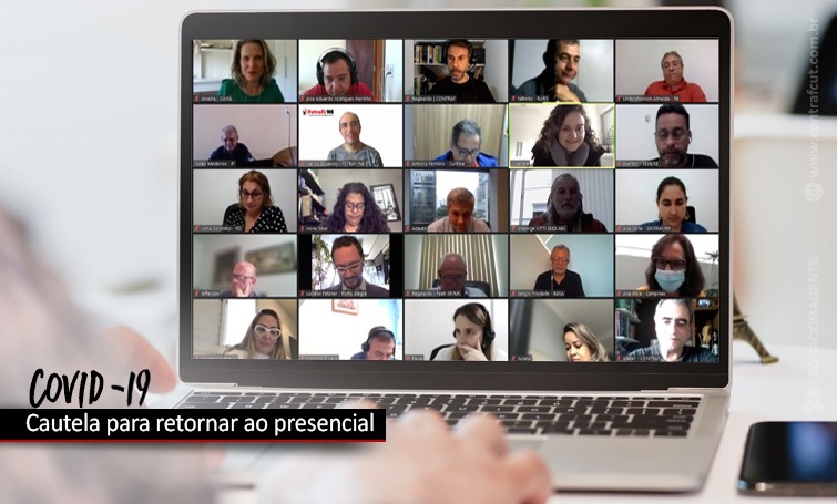 COMANDO NACIONAL D@S BANCÁRI@S DISCUTE RETORNO AO TRABALHO PRESENCIAL COM FENABAN img