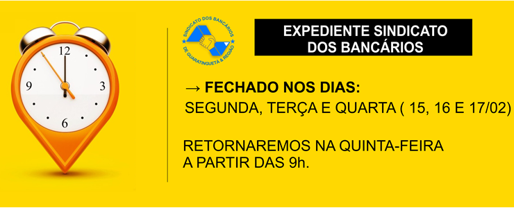EXPEDIENTE DO SINDICATO DOS BANCÁRIOS img